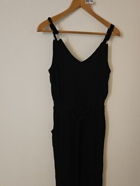 Derek Heart Black Pants Romper
